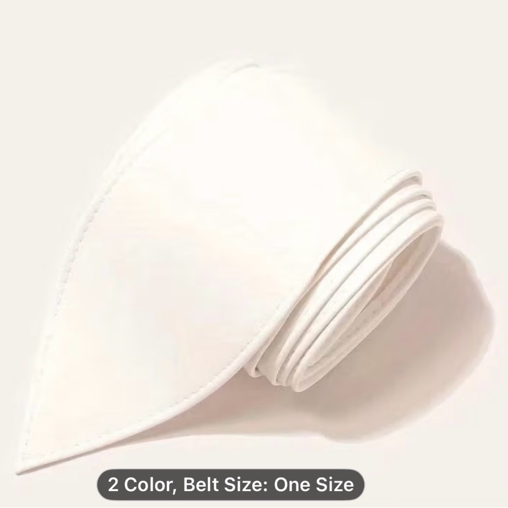 White faux leather wrap belt - Picture 2 of 8